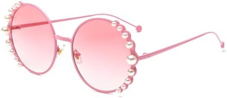 

Солнцезащитные очки 2027 года для женщин, металлическая оправа, круглые солнцезащитные очки с зеркальными линзами, перламутровые линзы, защита от УФ-излучения UV400 MTZJH, 5