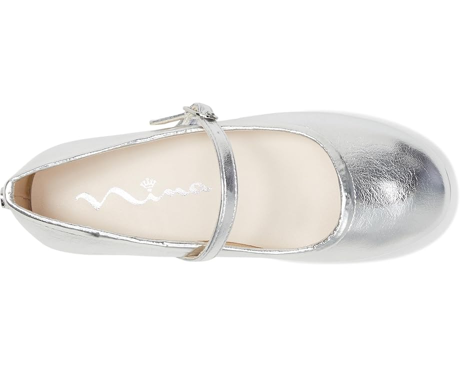 Детские балетки Nina Kids Nicola (Toddler/Little Kid/Big Kid), Silver Metallic — фото 2