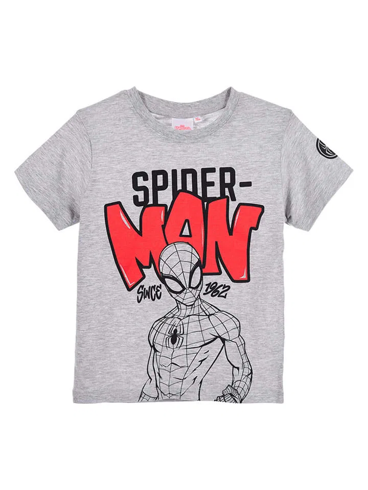 Футболка с принтом Spiderman, серая