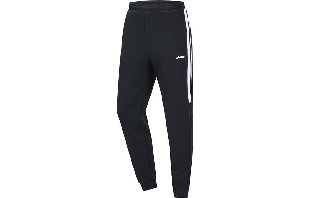 

Мужские спортивные брюки Li Ning Training Series, вязаные, черные, со средними манжетами