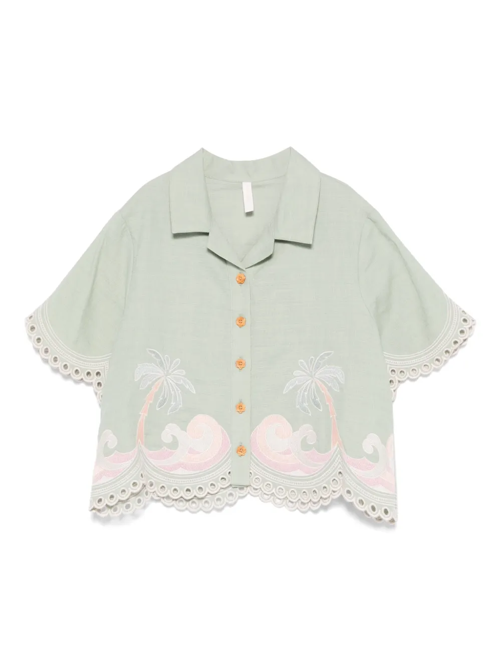

Рубашка Tallow ZIMMERMANN Kids, зеленый
