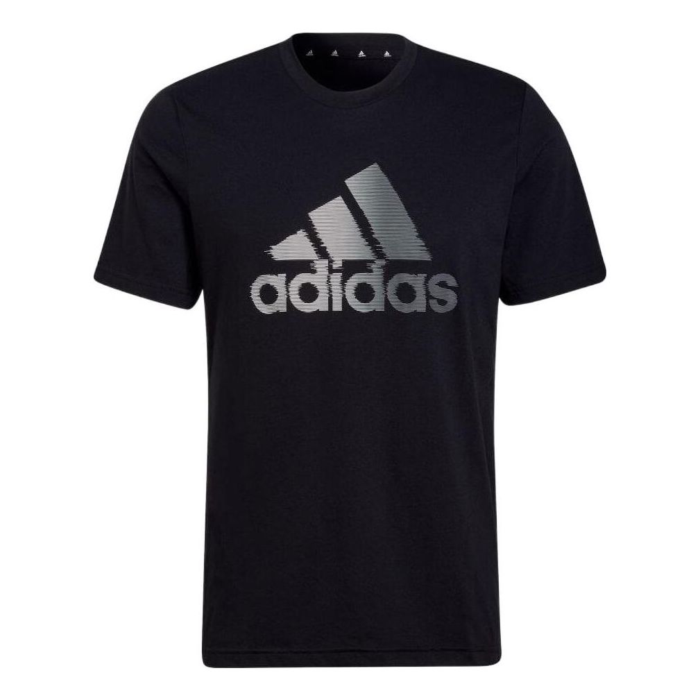 

Футболка Men's adidas Large Logo Round Neck Short Sleeve Japanese Version Black T-Shirt HF7212