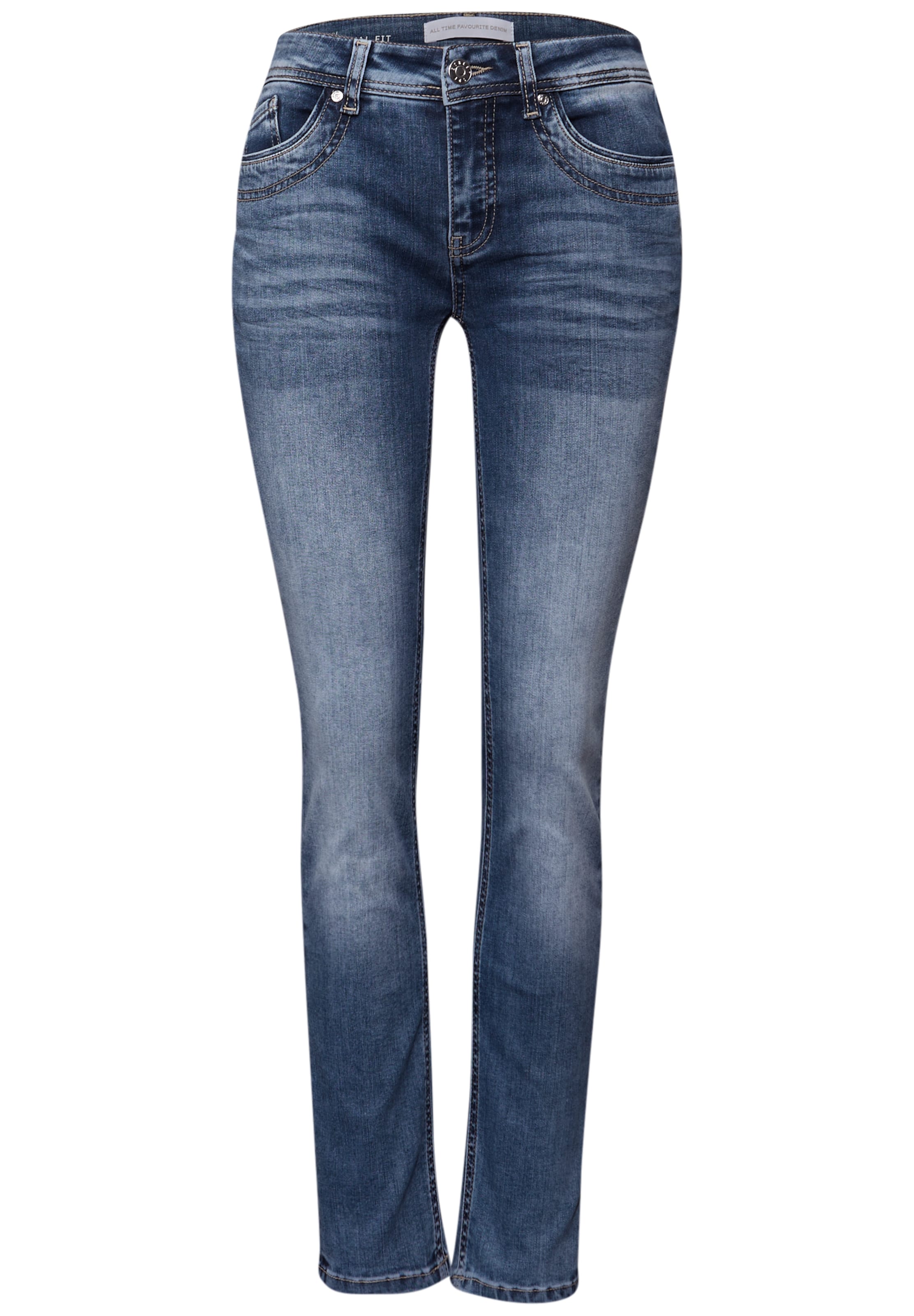 

STREET ONE Джинсы Slim fit в синем дениме