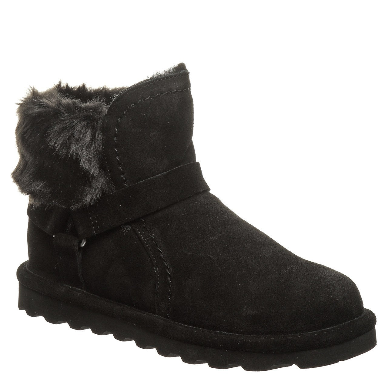 Ботинки зимние женские Bearpaw Konnie 2777W011 с искусственным меховым воротником, черный
