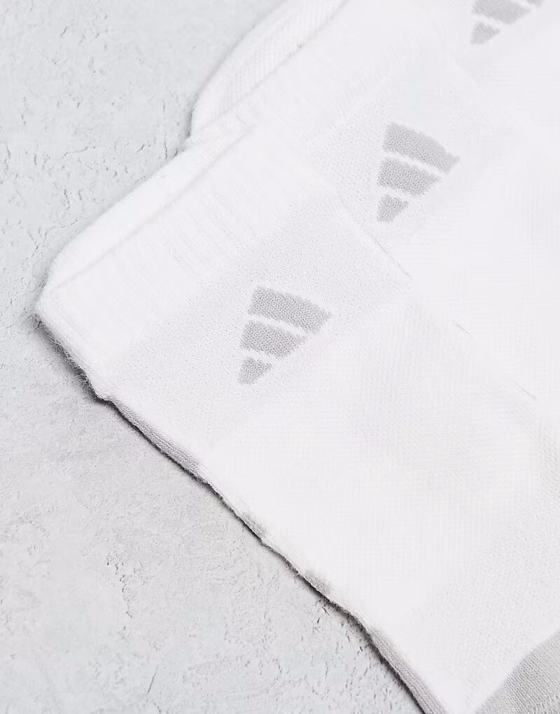 Носки для тренировок Adidas Running Essentials белого и серого цветов, 3 упаковки Adidas Performance — фото 2