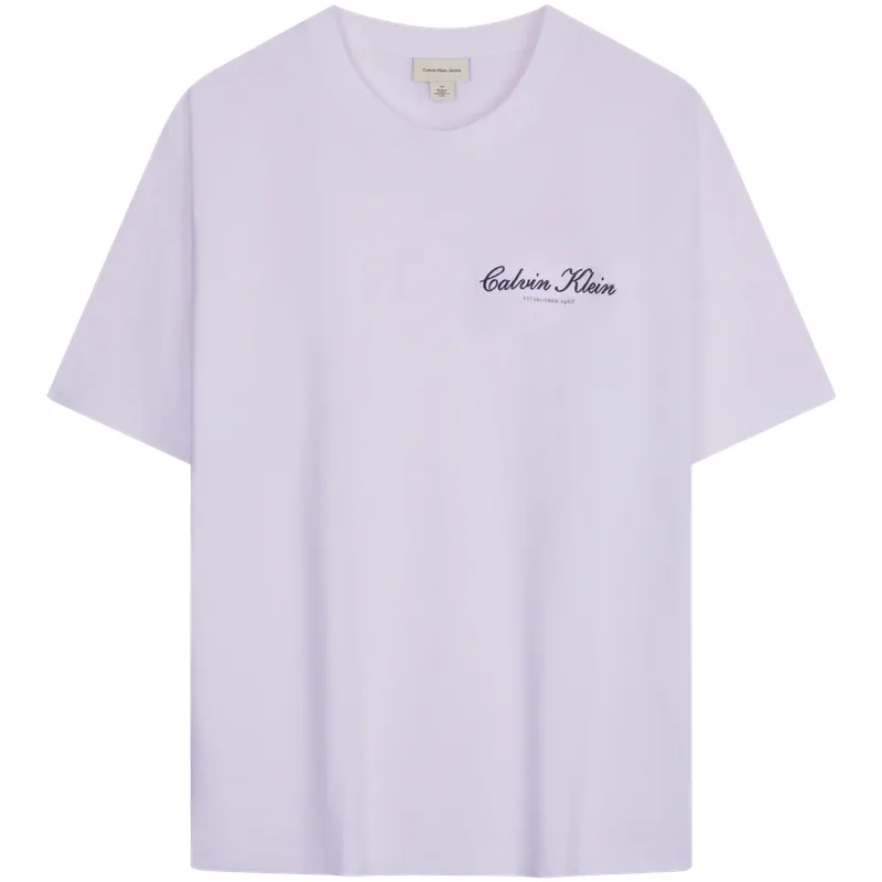 Футболка унисекс с круглым вырезом Calvin Klein, 3OQ-Lavender — фото 3