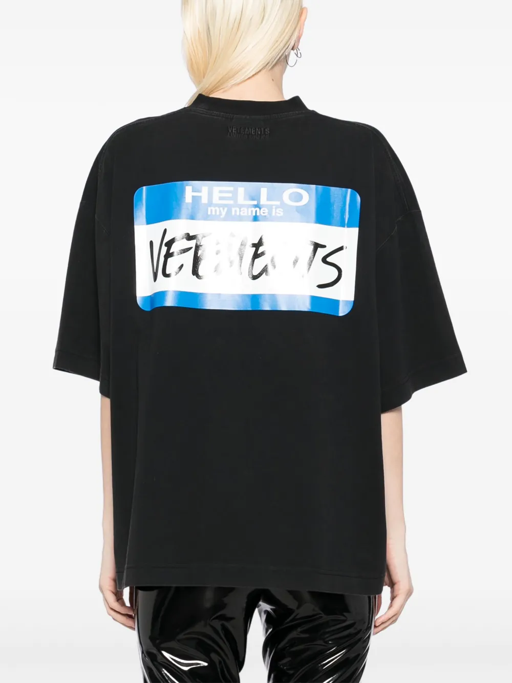 Футболка с круглым вырезом VETEMENTS, черный — фото 4