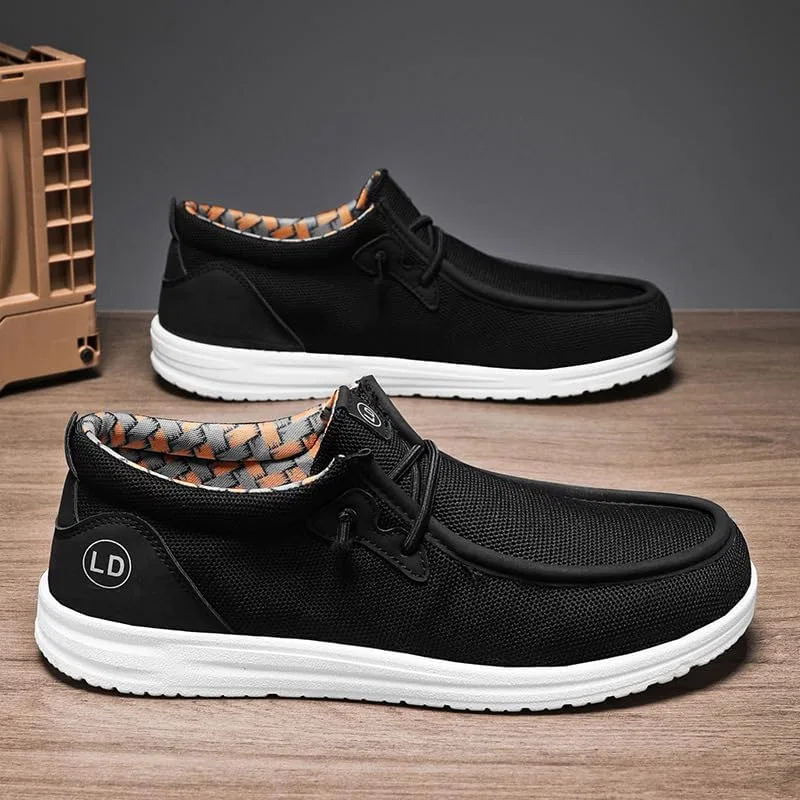 Мокасины мужские Slip-On, дышащие легкие повседневные, Black HoaloX — фото 2