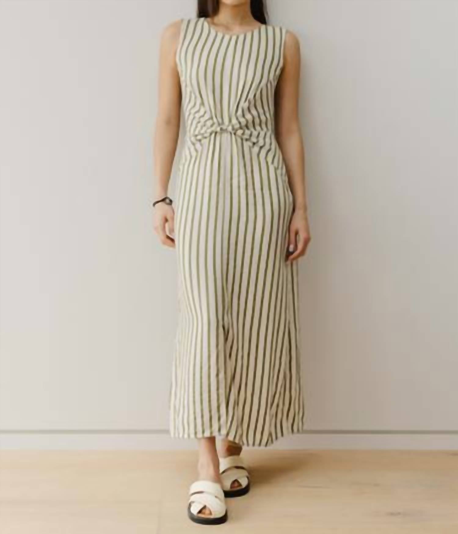 

Платье Jane в цвете крем/оливка Thread & Supply, сливки/оливки