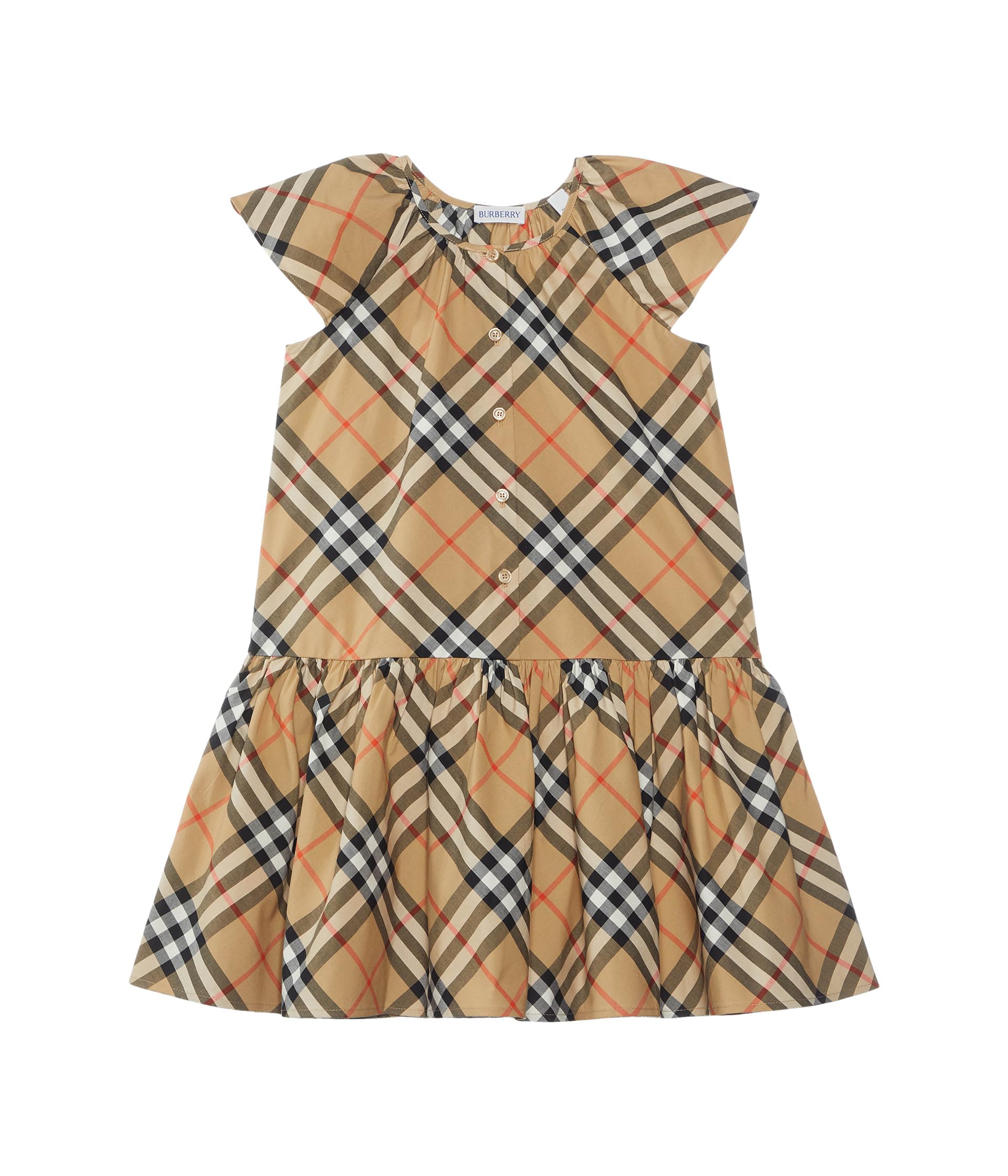 

Платье Burberry Kids Talley Check Dress, цвет Sand IP Check