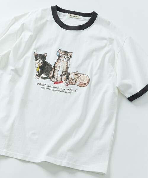 

Футболка с круглым вырезом и двусторонним принтом FREAK'S STORE, белый