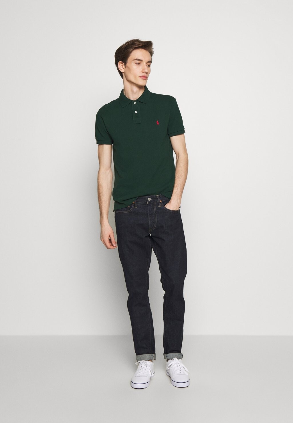 Поло КОРОТКИЙ РУКАВ Polo Ralph Lauren, студенческий зеленый — фото 2
