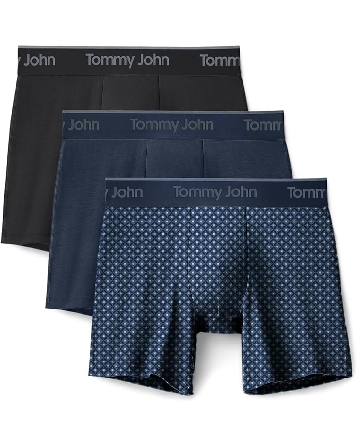 

Мужские трусы-боксеры Tommy John Second Skin Modal 6" 3 шт, Black/Dress Blues/Dress Blues Gents