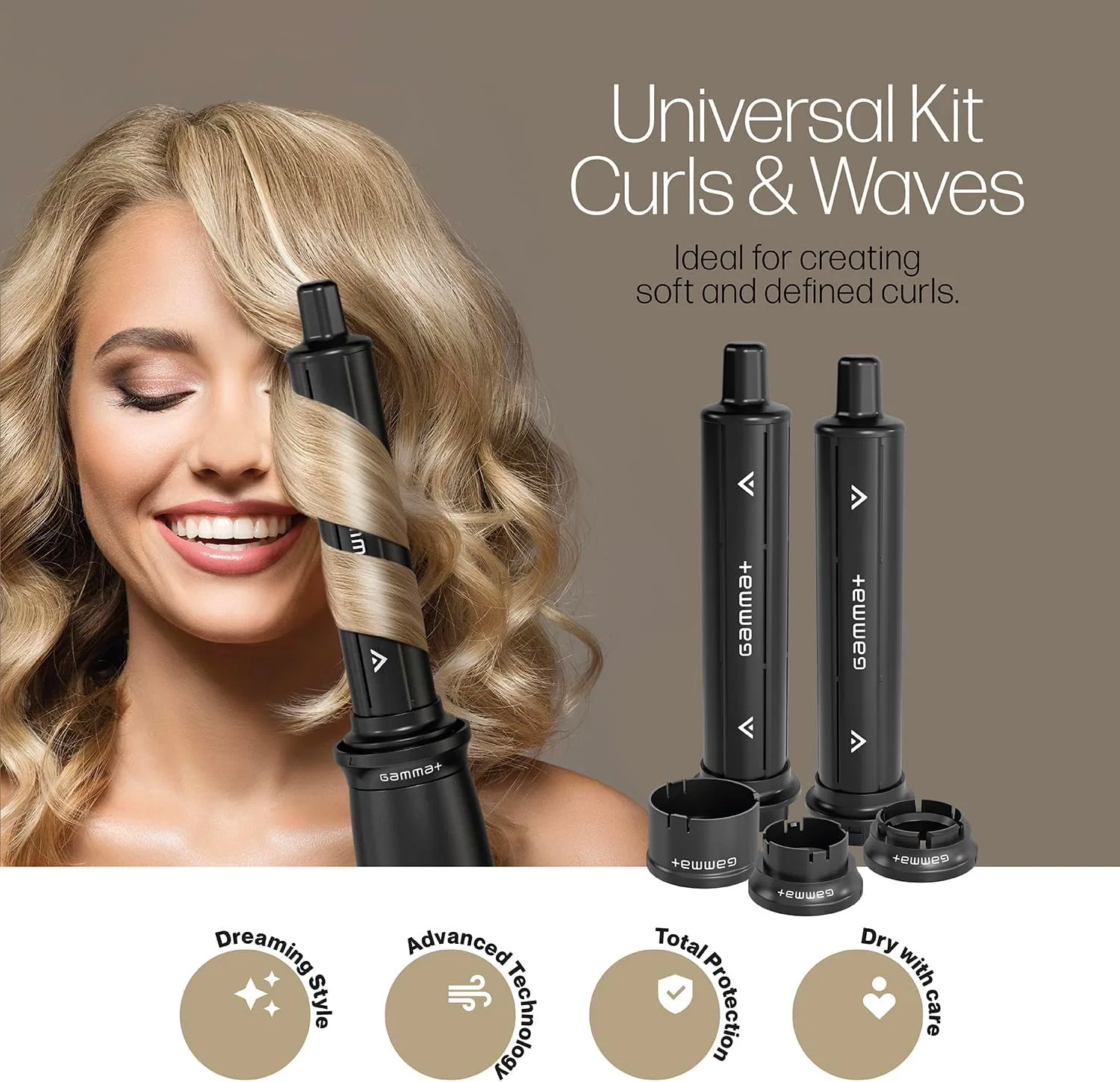 Набор насадок для завивки Gamma+ Curls & Waves Gamma+ — фото 2