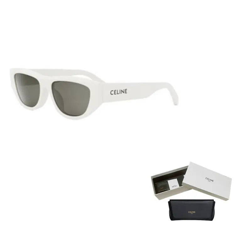 

CELINE Солнцезащитные очки овальной формы для женщин белого цвета Subject To Official Website, White