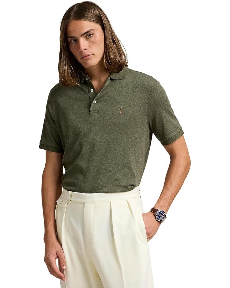 

Поло Polo Ralph Lauren Short Sleeve Solid KC Soft Touch - Classic, цвет Service Green Heather
