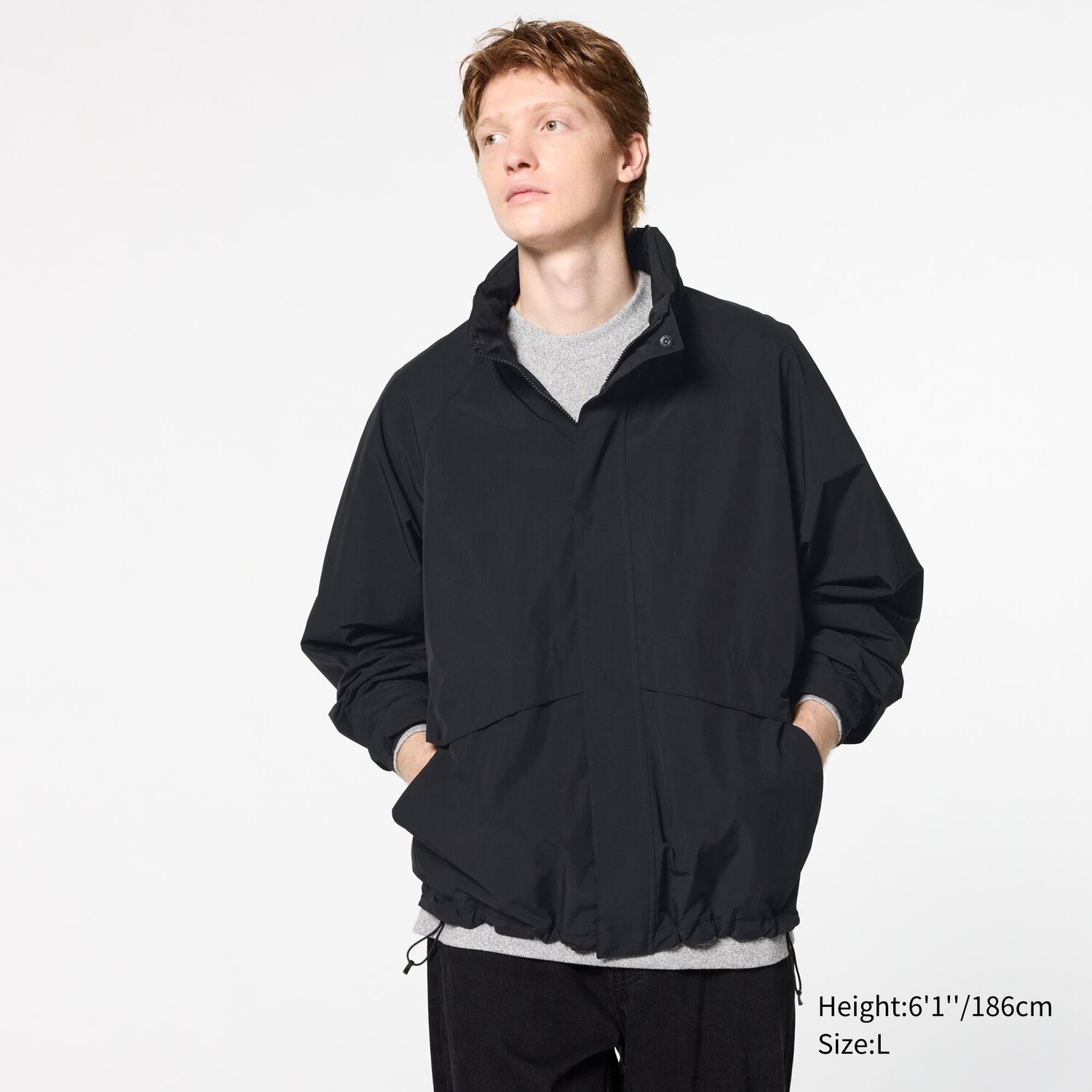 Ветрозащитная куртка UNIQLO, черный