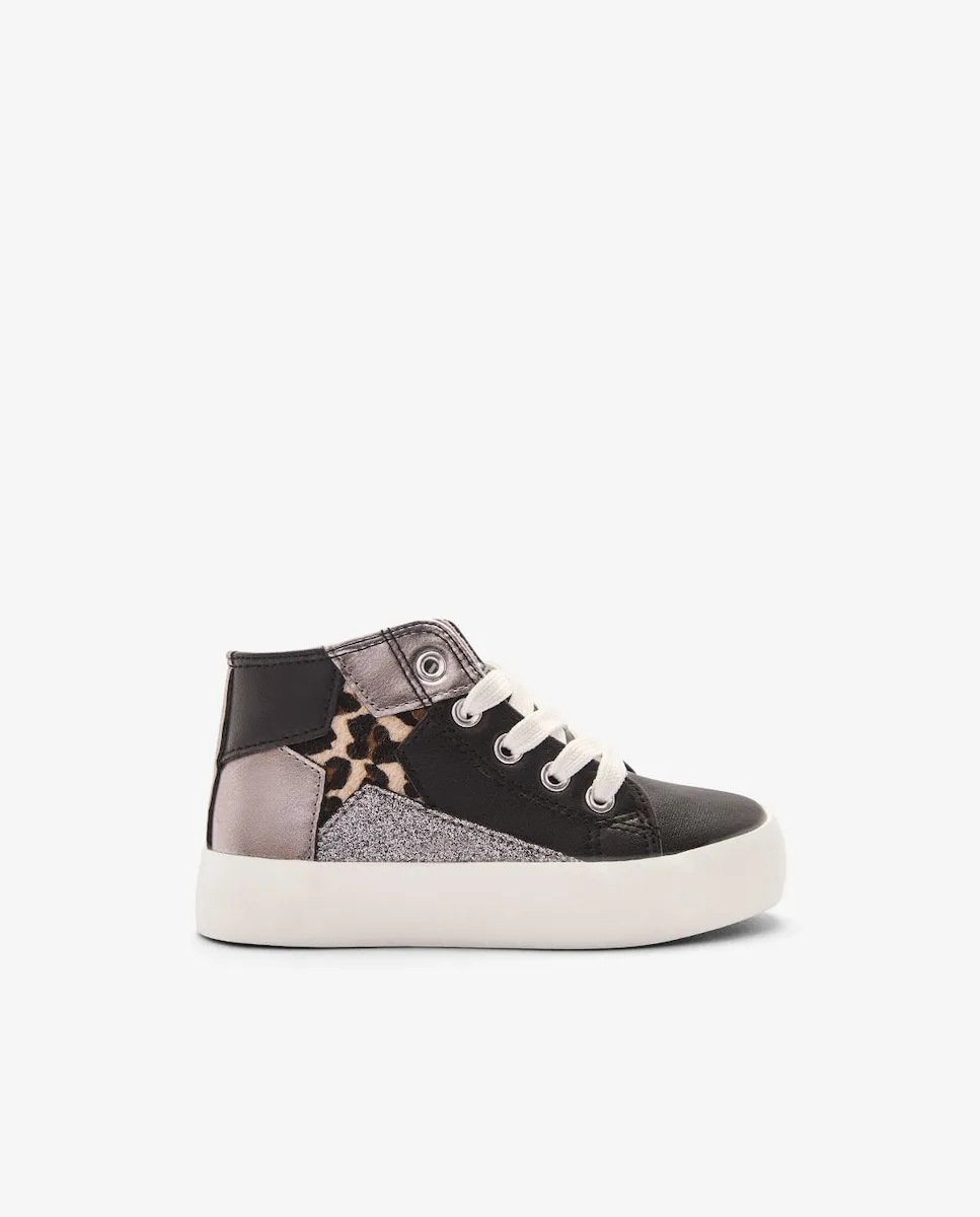 

Высокие кроссовки для девочки с внутренней молнией Conguitos, черный