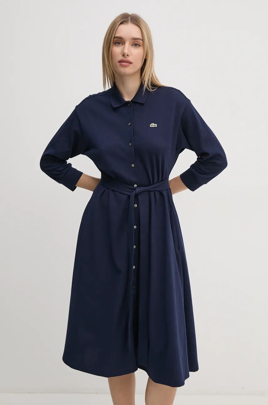 

Платье Lacoste из хлопка, темно-синий