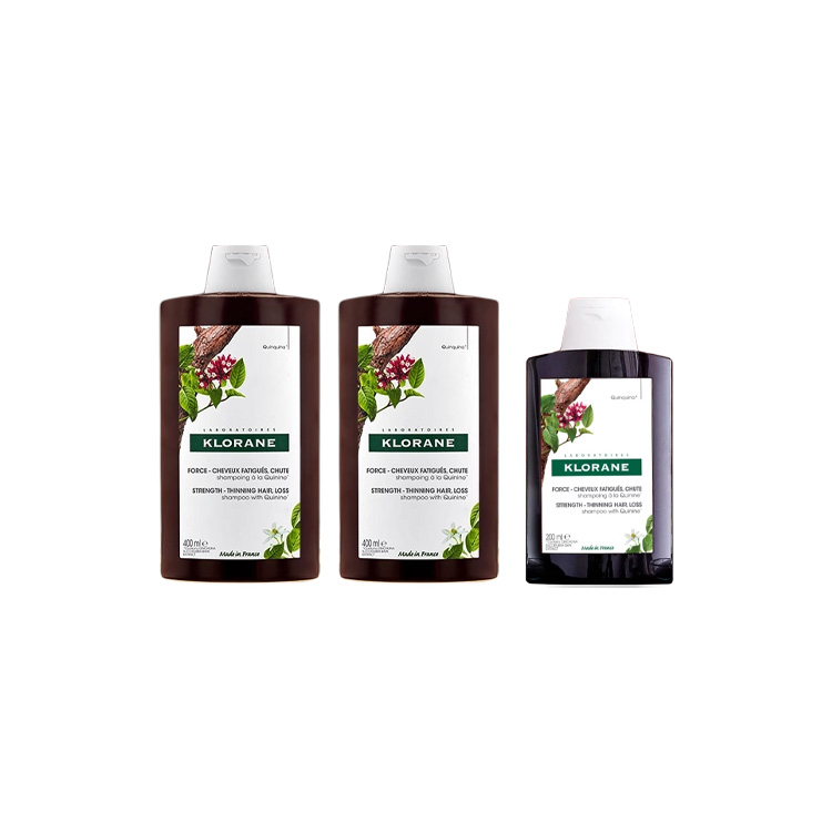

Шампунь с хинином и хинхоной для предотвращения выпадения волос, ухода за волосами, снятия зуда, защиты от ломкости, очищения с ароматом сандалового дерева KLORANE, three-piece set: kinna shampoos 400ml*2+kinna shampoos 200ml