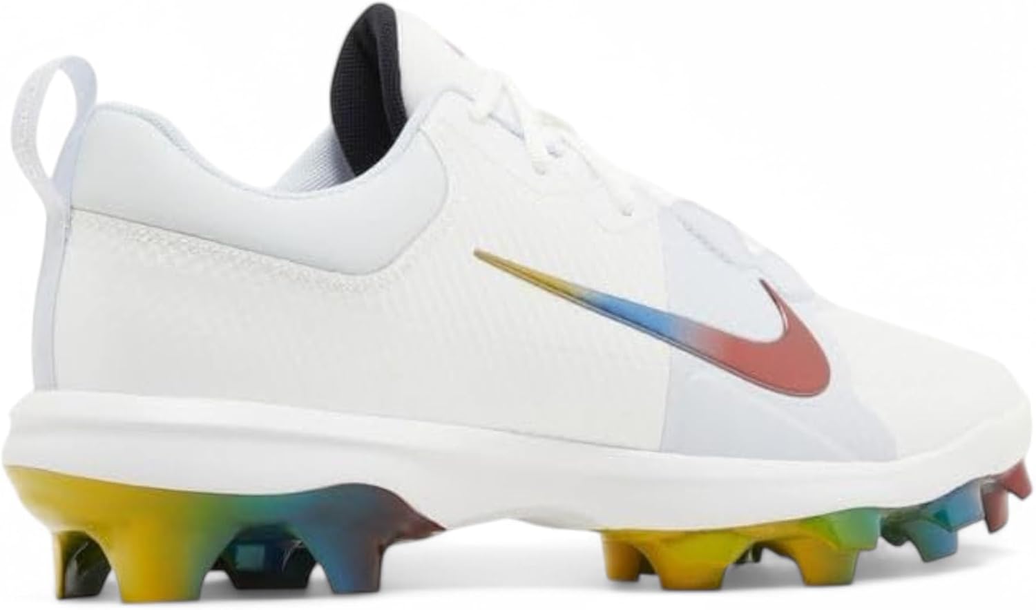 Бутсы для бейсбола Nike Force Trout 9 Pro MCS (FZ8644-100, белый/фантомный/черный/королевский пульс), White/Rainbow — фото 3