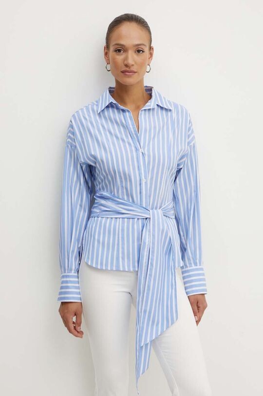 

Хлопковая рубашка Weekend Max Mara, синий