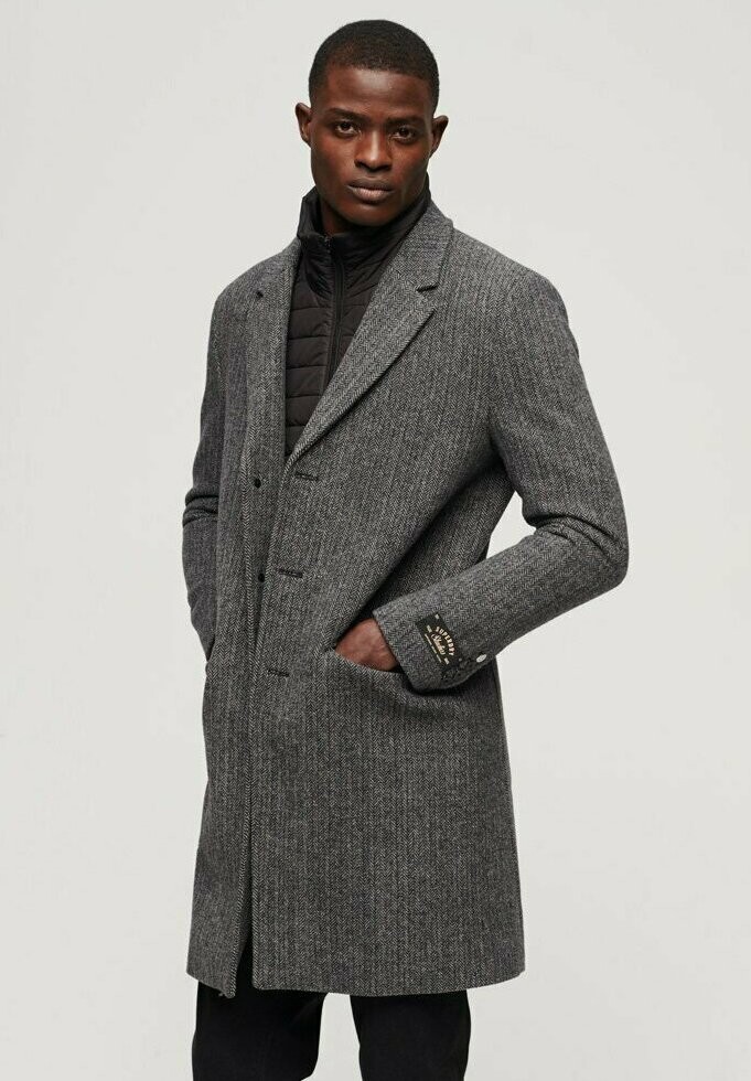 

Классическое пальто Superdry, цвет grey herringbone