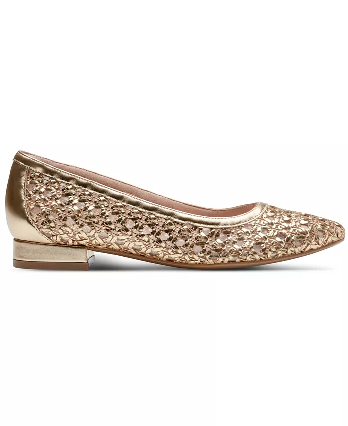 Женские балетки Tessia Total Motion Slip-On Rockport, золотой — фото 2