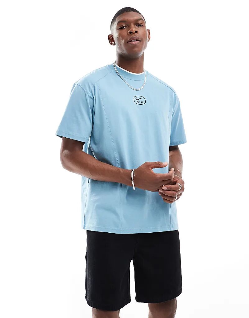 

Футболка Nike Swoosh Air Oversize светло-синего цвета
