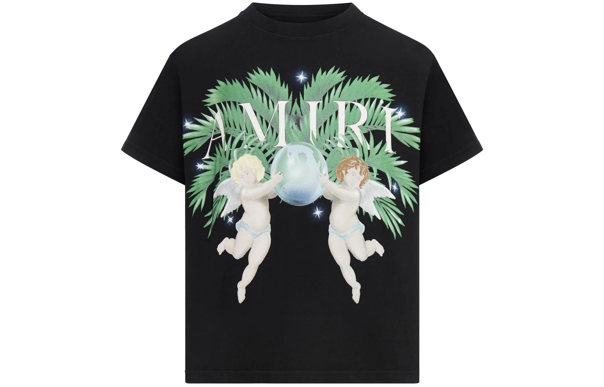 

Графическая футболка с принтом Crewneck AMIRI, черный