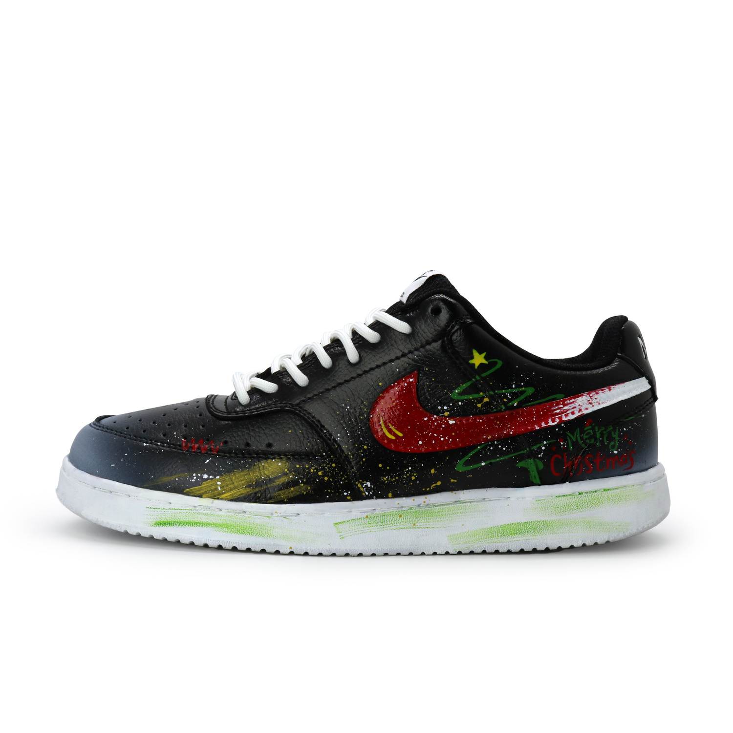 

Nike Кроссовки Court Vision 1 Christmas Tree Abrasion Resistant Low top для мужчин, красные