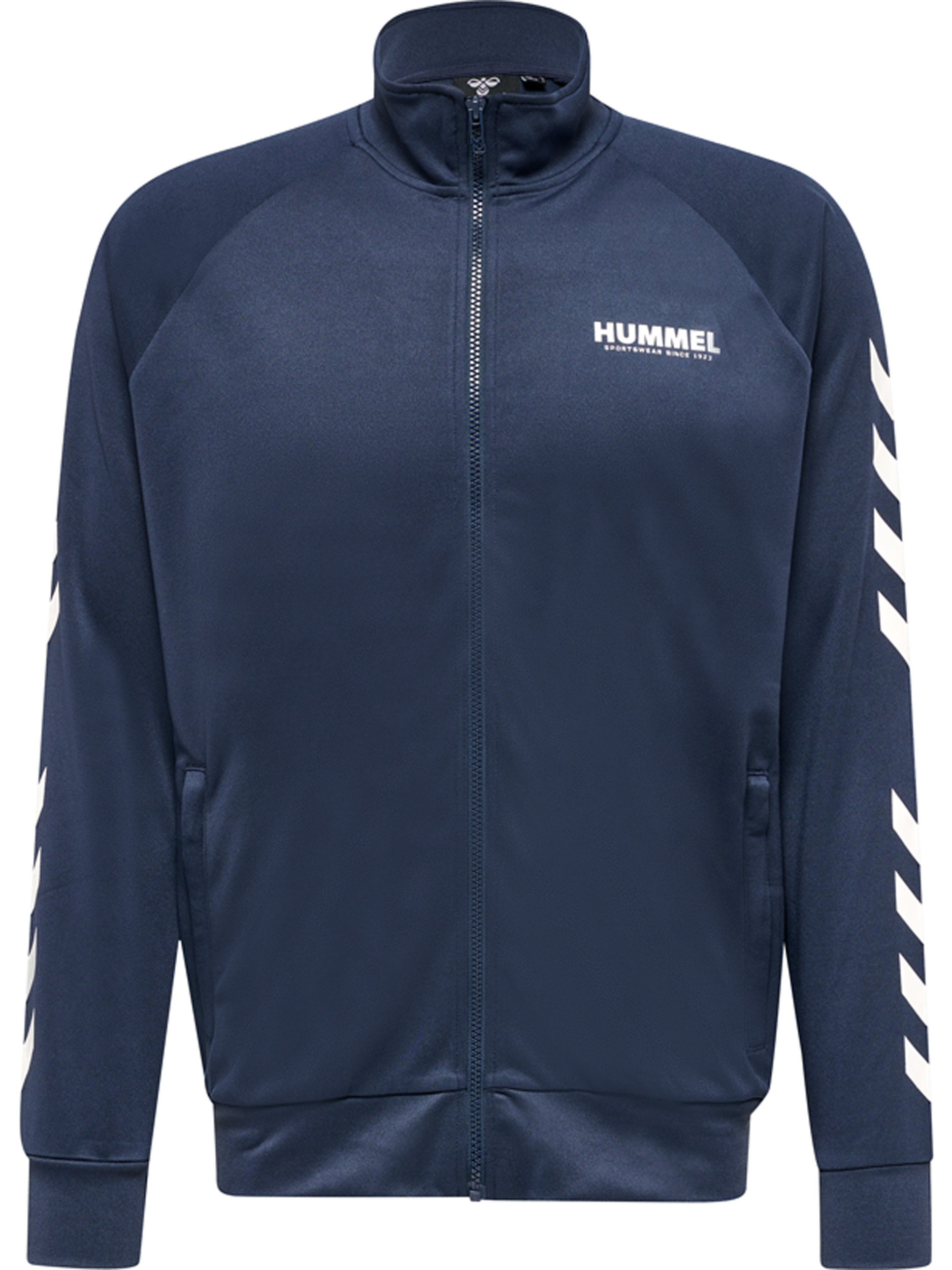 

Толстовка Hummel Reißverschlussjacke Hmllegacy Poly Zip Jacket, цвет BLUE NIGHTS/WHITE