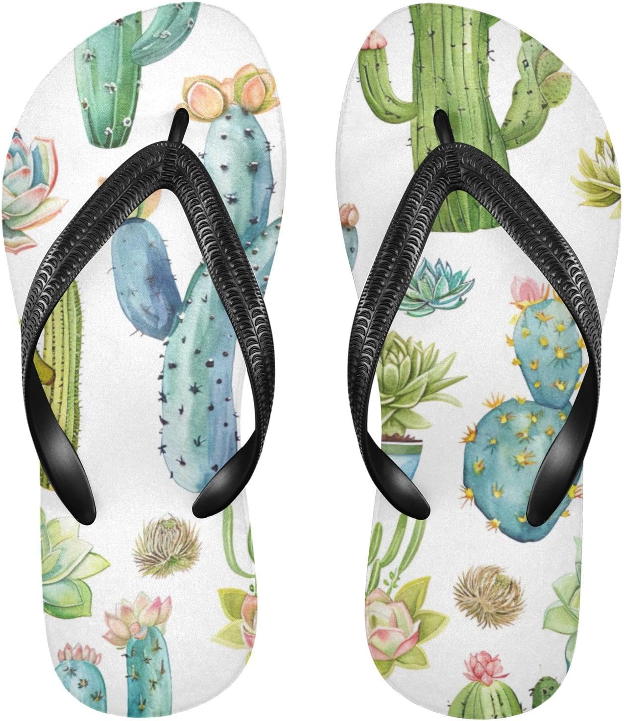 

Пляжные летние сандалии Cactus Succulent для женщин и мужчин, шлепанцы для душа Kfbe