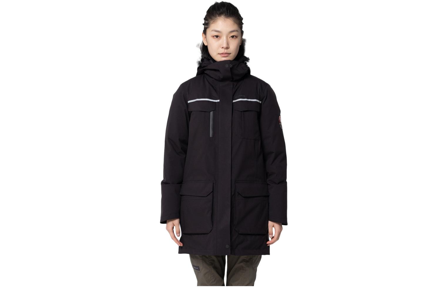 

DECATHLON Женская черная термо ветровка SH900, Black