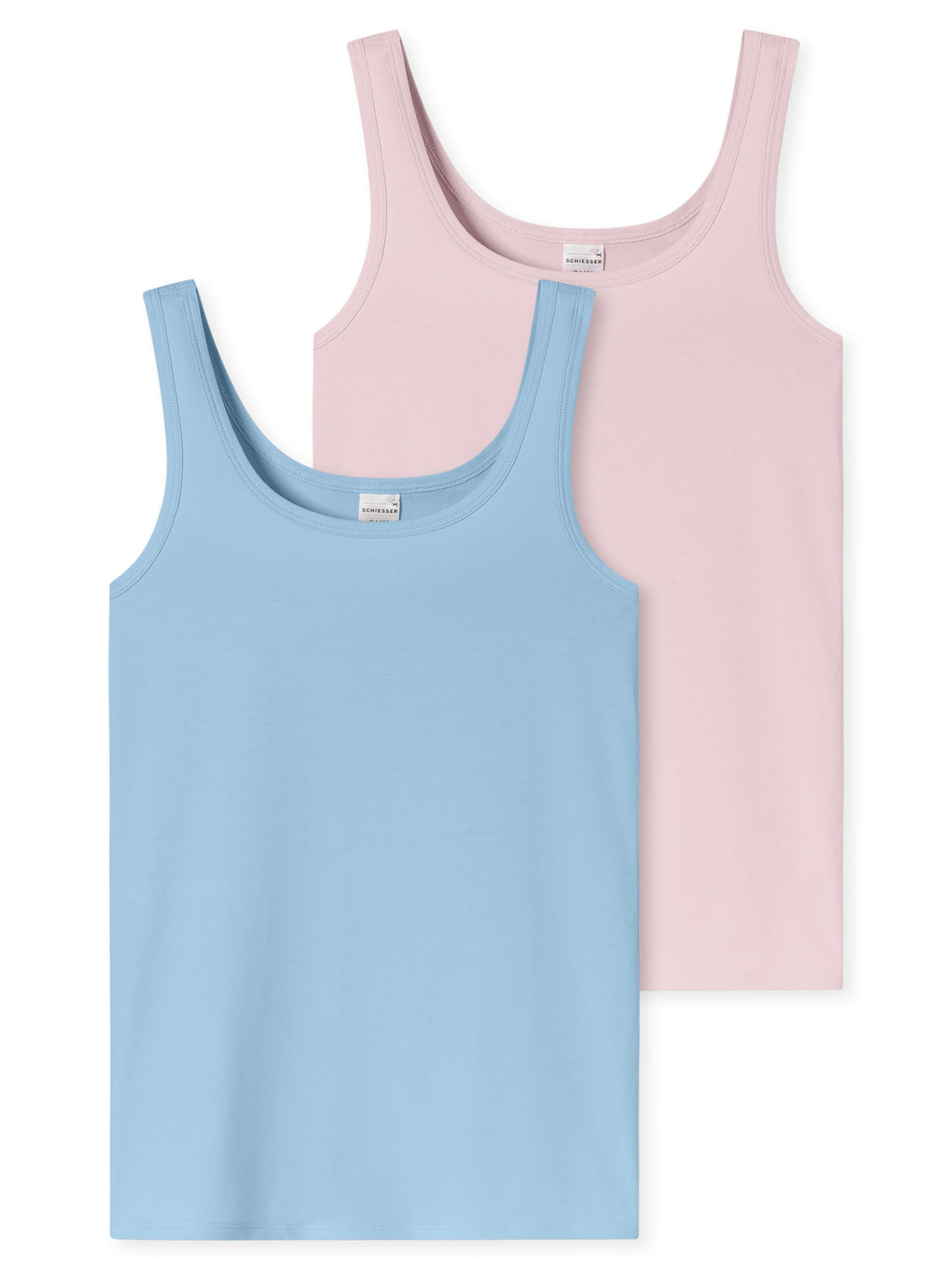 

SCHIESSER Майка '955' в светло-голубом и розовом цветах