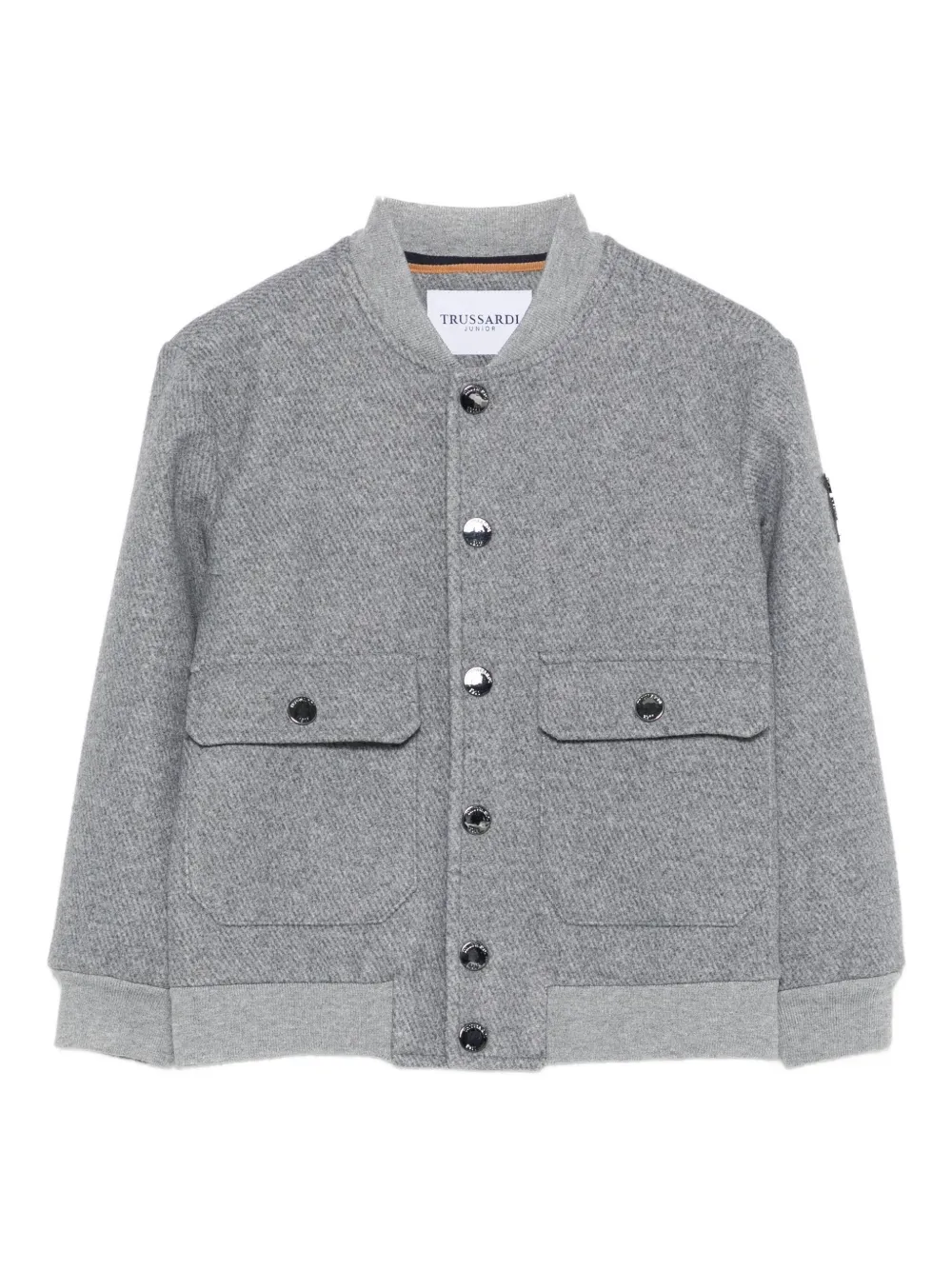 

Куртка-бомбер с текстурированным карманом TRUSSARDI JUNIOR, серый