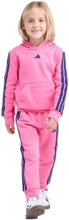 Детский спортивный костюм из флиса Adidas, куртка и штаны, Pink