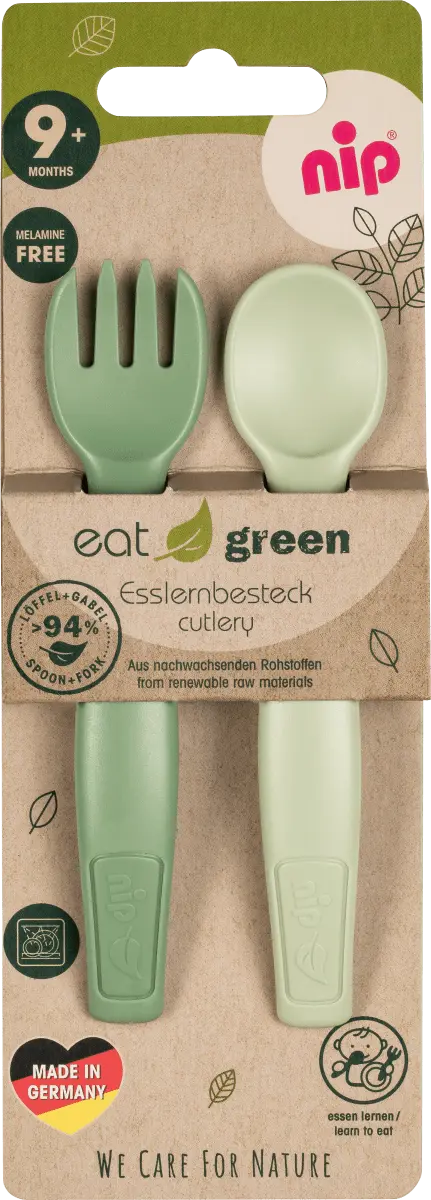 

Столовые приборы eat green зеленые 1 шт. Nip