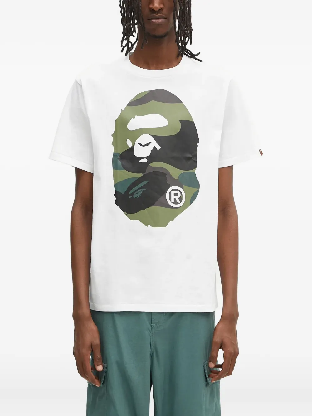 

Футболка Ape Head с камуфляжным принтом A BATHING APE, белый