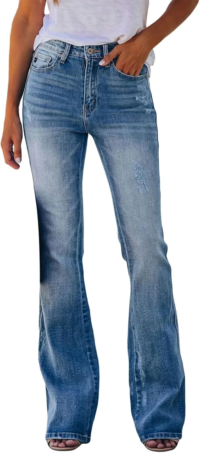 

Джинсы JiXiang для женщин Wide Leg High Waisted Flare Stretch