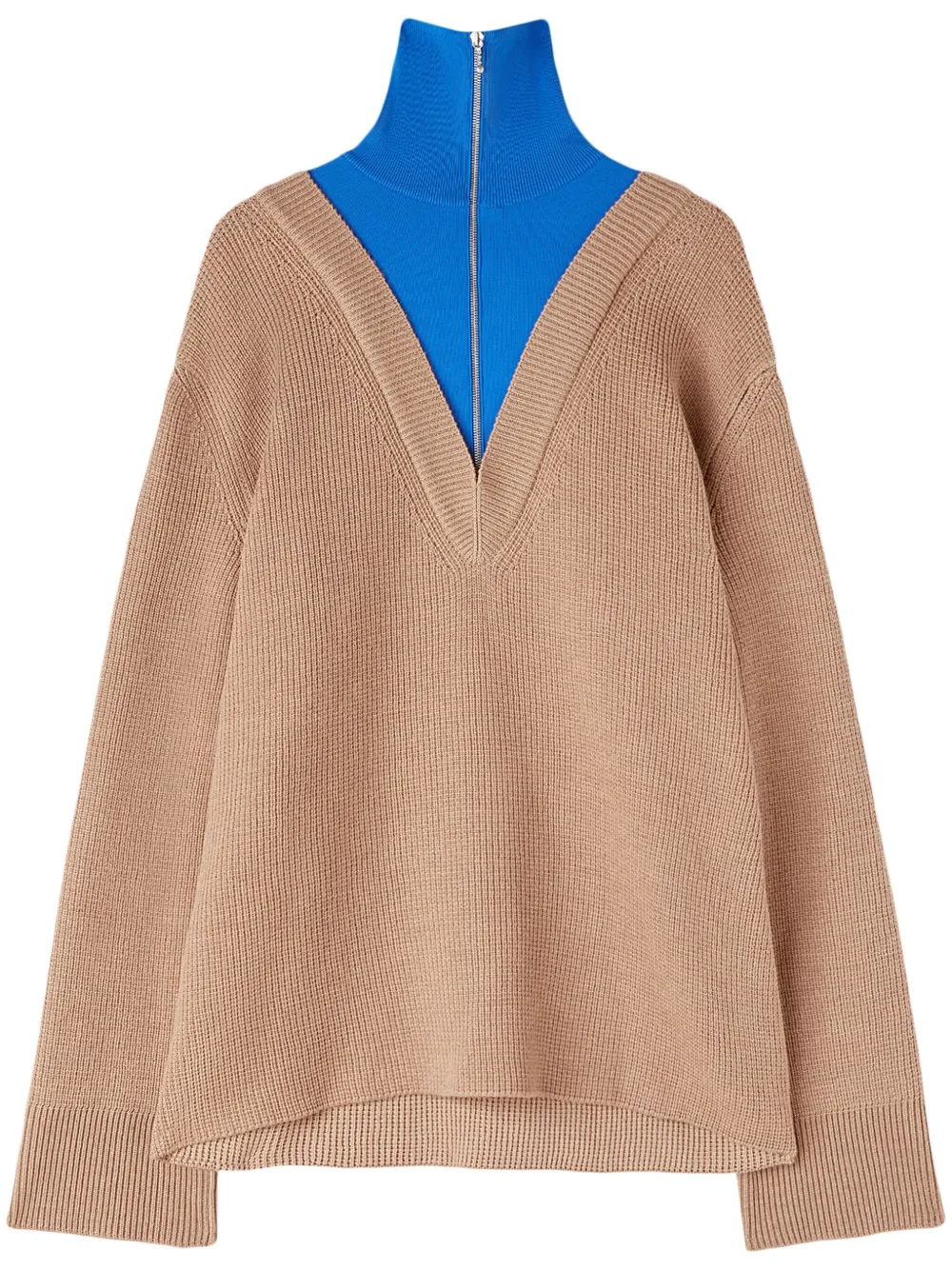 

Многослойный джемпер из смесовой шерсти JIL SANDER, нейтральный