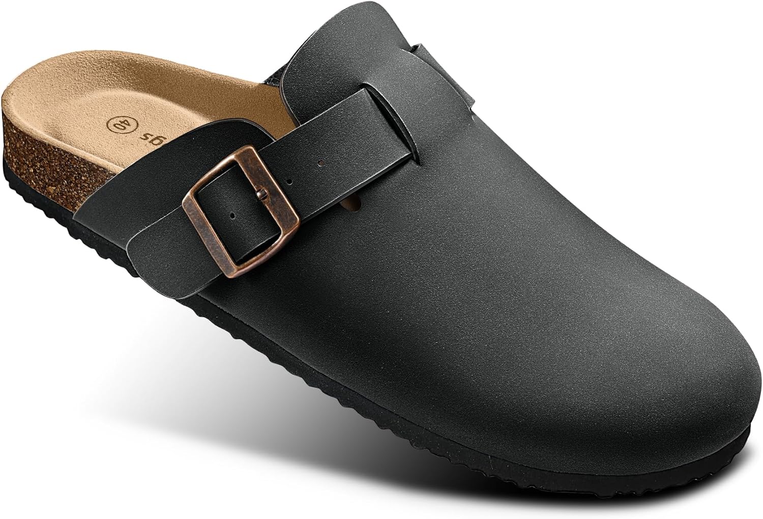 

Женские сабо, мюли, сандалии и тапочки KEMISANT с флисовой подкладкой, унисекс, подошва из пробки с амортизирующей стелькой из вспененной памяти, черный