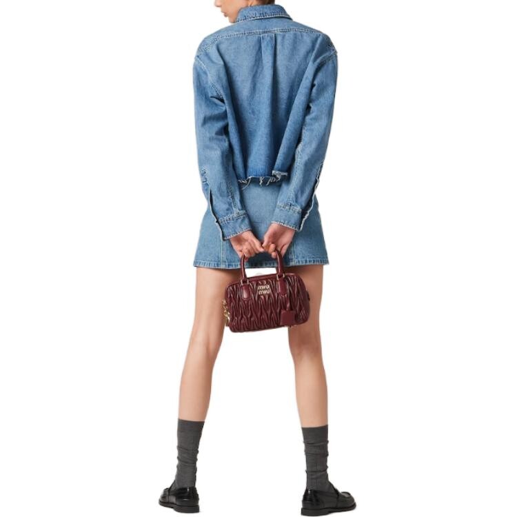Юбка джинсовая женская джинсовая синяя Miu Miu — фото 4