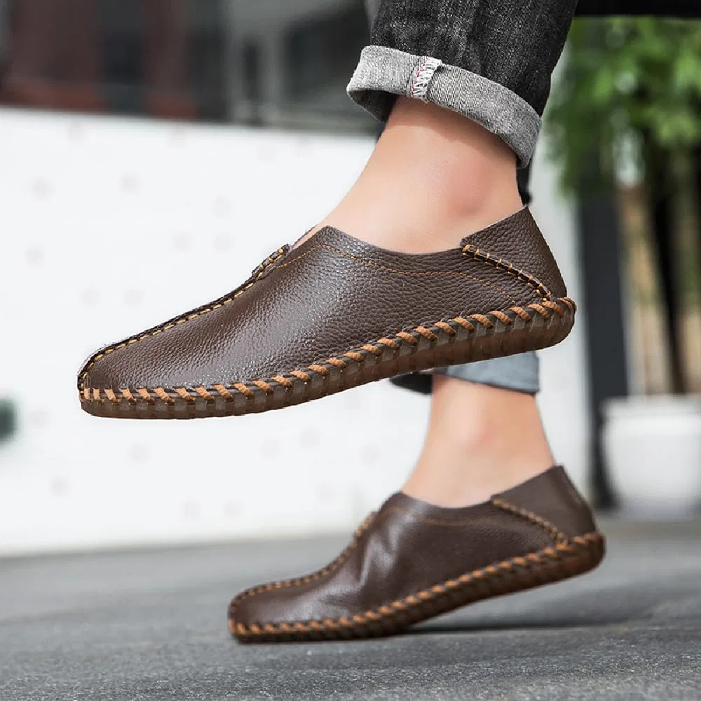 Мокасины кожаные Asifn Moccasins, темно-коричневый — фото 3