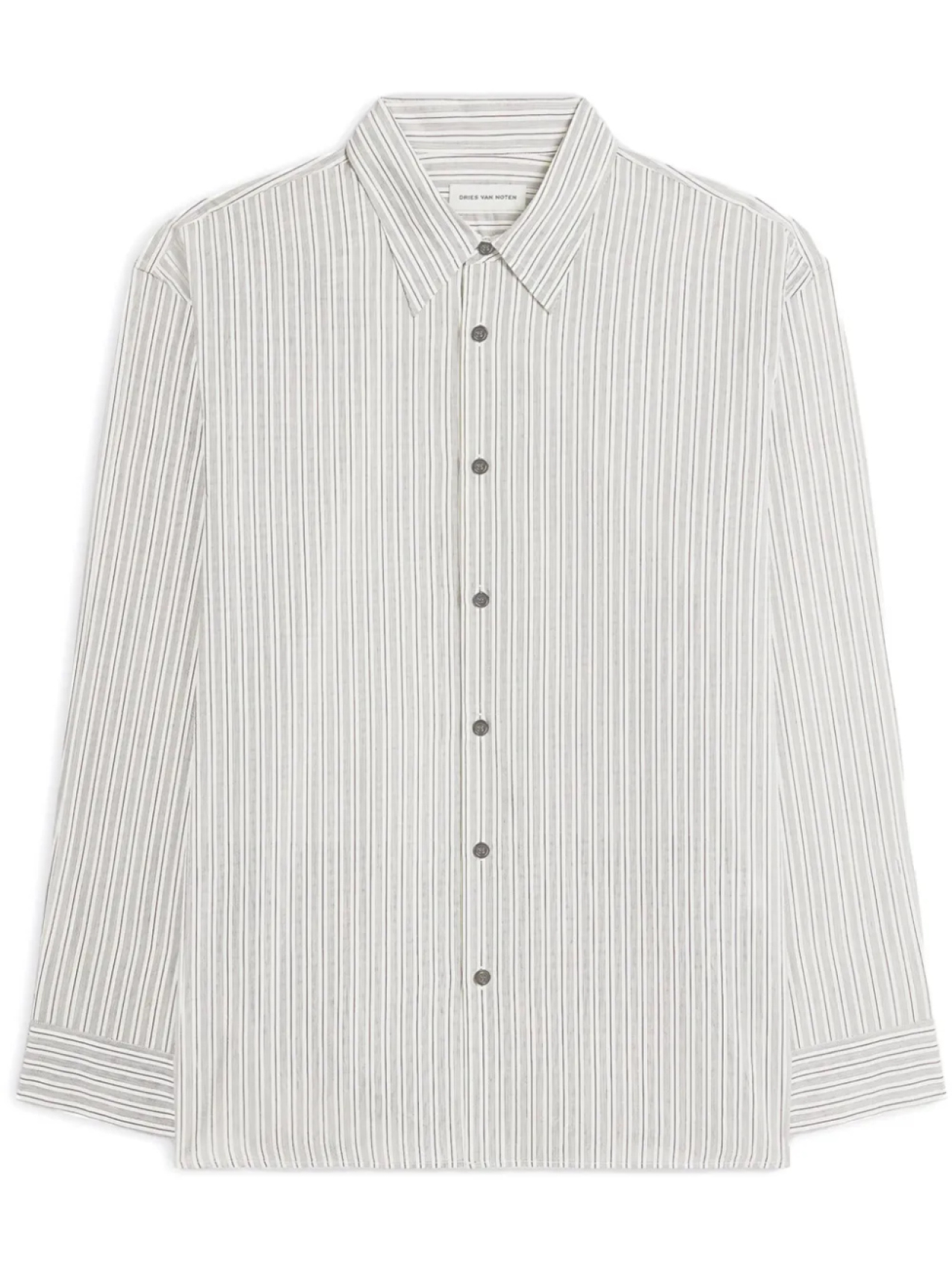 

DRIES VAN NOTEN рубашка в полоску, серый