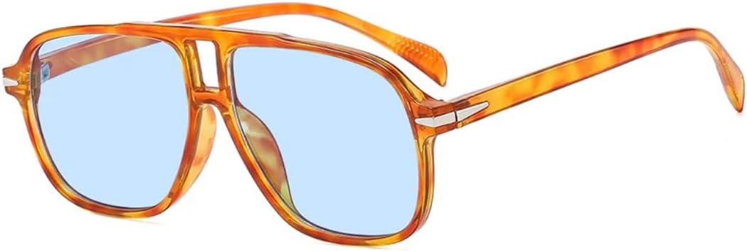 

Солнцезащитные очки с защитой от УФ-излучения UV400 | Толстая оправа с двойной перемычкой | Линзы ярких цветов для занятий спортом на открытом воздухе и вождения DSVIGF, Leopard Blue