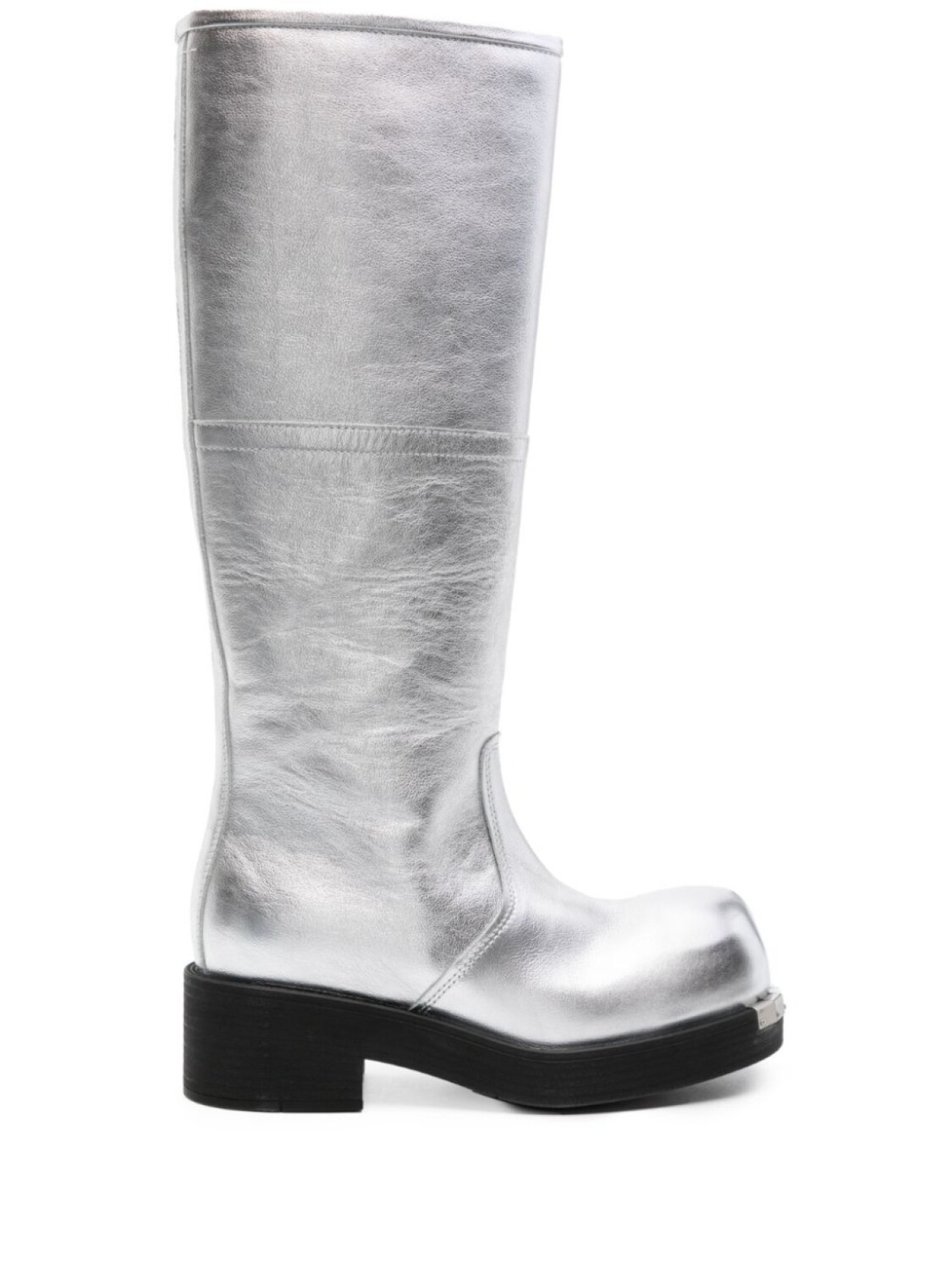 

MM6 Maison Margiela сапоги с эффектом металлик, серебристый