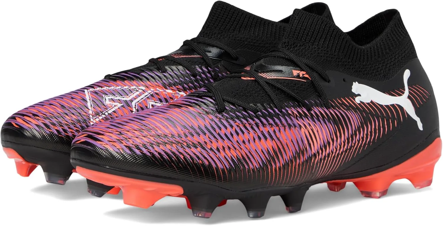 Футбольные бутсы Puma Men's Future 8 Match для твердого и искусственного покрытия, черный/белый/красный