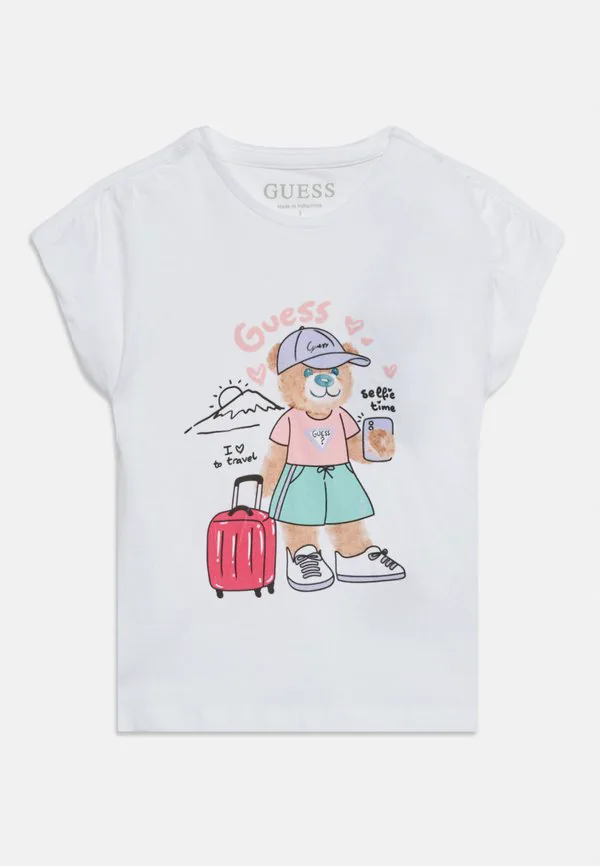 Детская футболка с принтом «крылья летучей мыши» Guess, Pure White — фото 3
