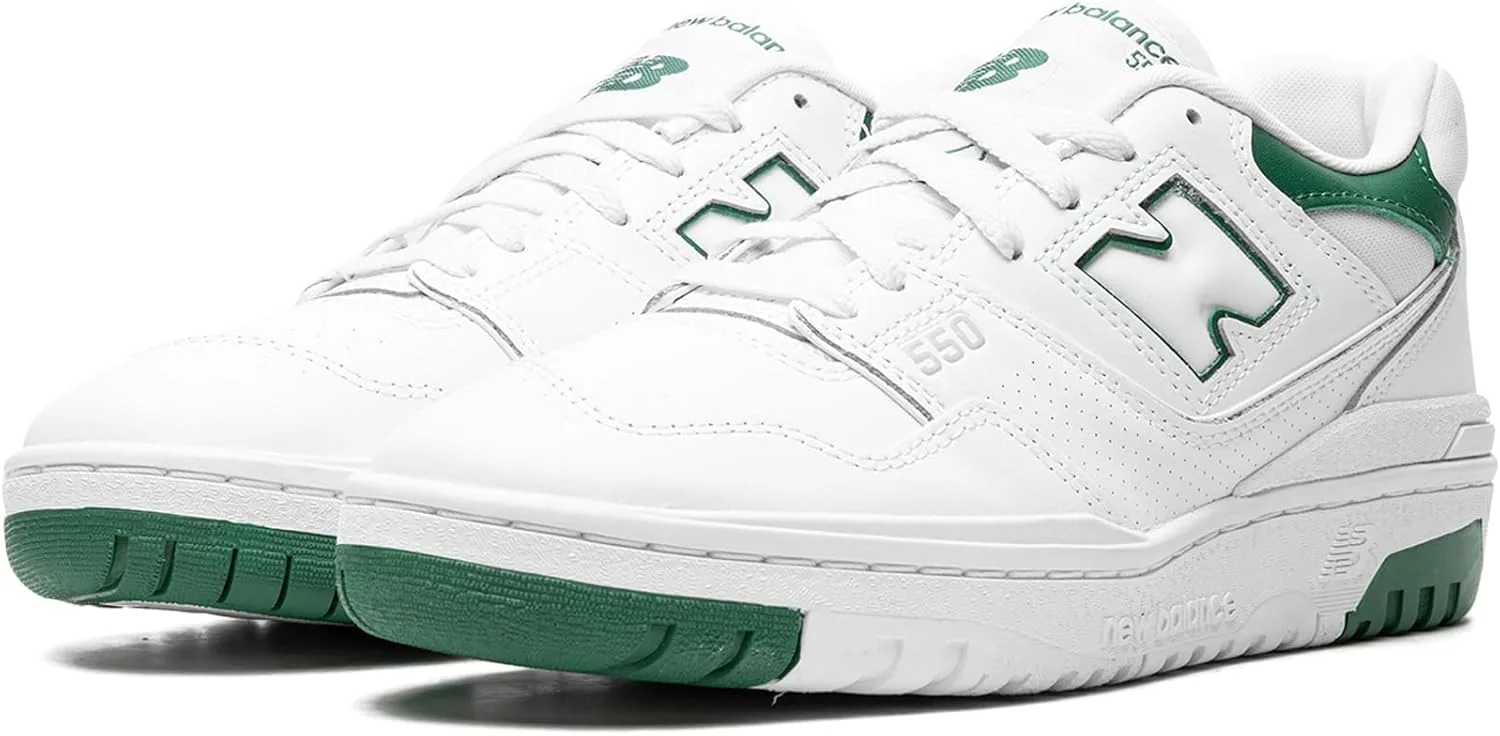 Мужские кроссовки NEW BALANCE 550 белого и зеленого цвета BB550SWB — фото 2